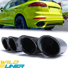 Black Exhaust Tips Sport Tailpipe (Long) for Porsche Cayenne 958.2 V6 V8 2015-2018 et105