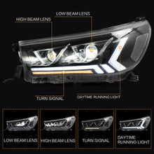 LED Headlights DRL For 2015-2020 Toyota Hilux Vigo Revo W/Sequential & Animation