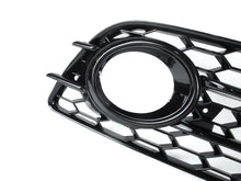 Pair Front Bumper Fog Light Grille Covers For Audi A4 S-Line / S4 2009-2012