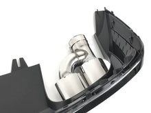 Gloss Black Rear Diffuser w/ Chrome Twin Exhaust Tips for Audi A5 S-line 2020-2023