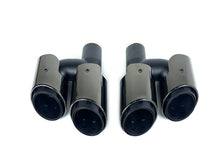 S4 Style Black Exhaust Tips Tail Pipes for 2010-2013 Porsche Panamera 970