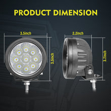 Pair 3.5" Round LED Driving Off Road Spot Lights Work Fog Headlight Pods Truck 4WD