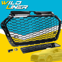 RS3 Look Badgeless Hex Mesh Grille for 17–20 Audi A3 S3 8V (No Adaptive Cruise)