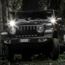 Pair 3.5 inch 60W LED Work Driving Fog Light Bar Mounting Bracket for Off Road Pickup Truck Jeep ATV UTV Motorcycle