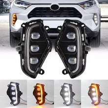 LED Fog Light For Toyota RAV4 2019-2024 Daytime Running Light w/Turn Signal Lamp