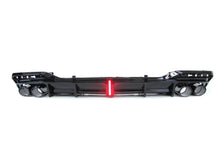 Gloss Black Rear Diffuser w/ LED Light + Exhaust Tips for Audi A5 S-Line S5 Sport 2020-2023