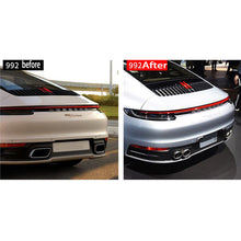 Chrome/Black Sporty Exhaust Tips Pipes for Porsche 911 Carrera 992 2020-2023