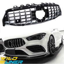 Black/Silver GTR Style Front Grill Grille for Mercedes CLA C118 CLA180 CLA200 CLA250 CLA35 2020-2023 fg141