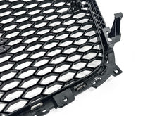 RS4 Style Gloss Black Honeycomb Front Grille For Audi A4 S4 B8.5 2013–2016