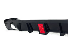 Gloss Black Rear Diffuser w/ LED Light For BMW E90 E91 M Sport 2005–2012