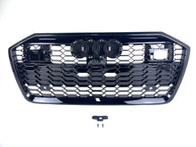 RS6 Style Black Front Bumper Grill for Audi A6 C8 S6 2019-2024 with ACC