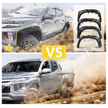 6pcs Matte Black Fender Flares Guard Trim Protector For Mitsubishi Triton MR 2019-2023 Dual Cab