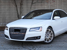 Black+Chrome Fog Light Grille Covers Left+Right Audi A8 D4 2011-2014