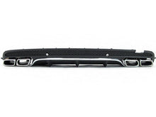 C63 Style Rear Diffuser + Chrome Exhaust Tips For Mercedes W205 S205 C43 AMG 2015-2021