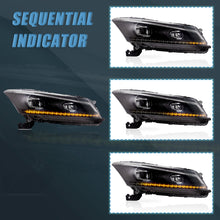 Pair LED Demon Eye HeadLights For Honda Accord 2008-2012 W/Sequential L+R