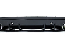 C63 Style Gloss Black Rear Diffuser + Chrome Tips For Mercedes W205 C250 C300 C43 AMG Sedan 2015-2021