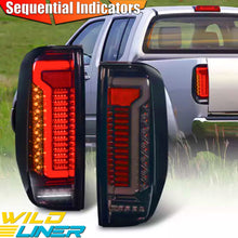 Sequential Smoked Black LED Rear Tail Light Brake Lamp For Nissan Navara D40 2005-2016