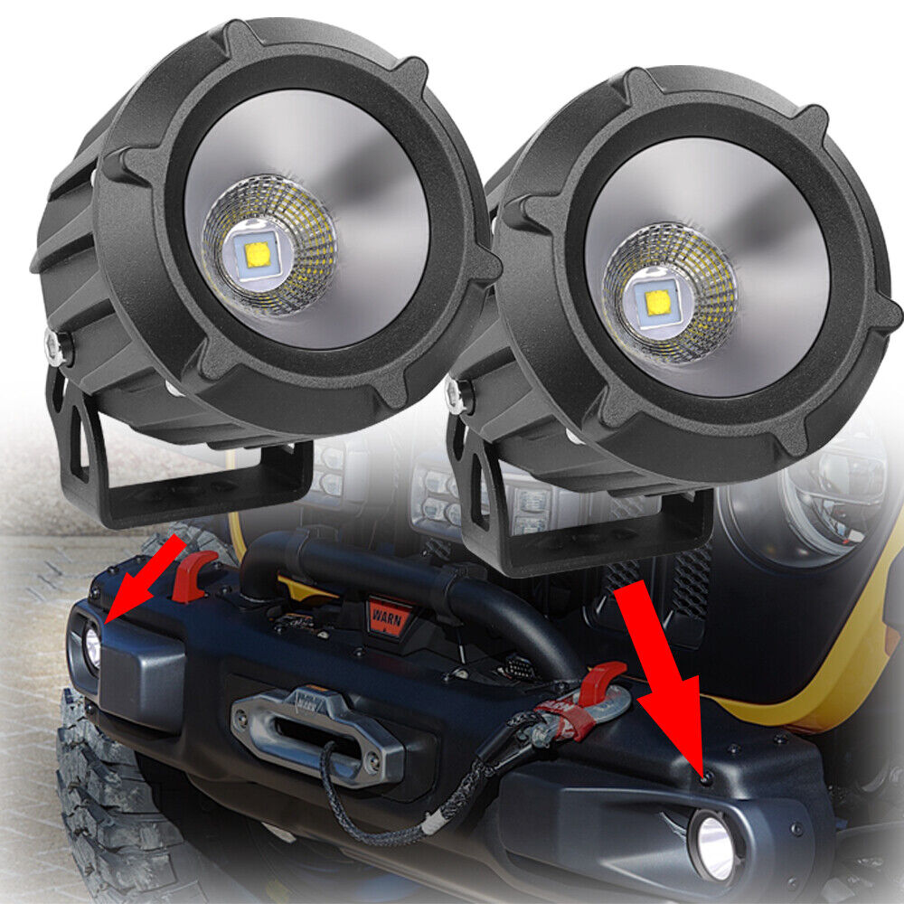 2X 3 5 50W Round LED Driving Lights Spot Pods WildLiner 2x-3-5-50w-round-led-driving-lights-spot-pods-wildliner