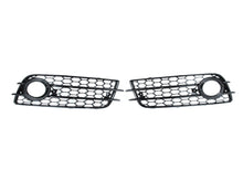 Pair Front Bumper Fog Light Grille Covers For Audi A4 S-Line / S4 2009-2012