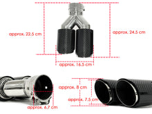 65mm Inlet Dual Carbon Exhaust Tips Replace for BMW Audi Mercedes Models