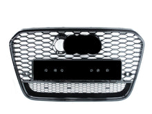 Glossy Black Front Mesh Grille Grill For Audi A6 S6 C7 2012-2015 fg66