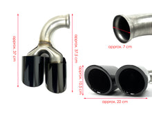 Pair Exhaust Tips Black For Porsche Cayenne V6 V8 2011-2014 Short Pipe
