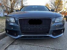 RS4 Style Gloss Black Honeycomb Front Grille For Audi A4 S4 B8 2009–2012