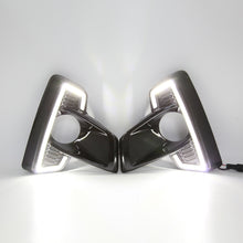 For 2017-2019 Toyota Hilux Revo Rocco LED DRL Fog Lamp Daytime Running Lights w/ Turn Signal