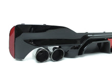 LED Rear Diffuser w/ Black Exhaust Tips for BMW 5-Series G30 Sedan 2017-2023 M Sport di191