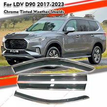 Chrome Tinted Weather Shields Weathershields Window Visor for LDV D90 2017-2023