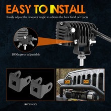 2x 3" LED Work Light Bar Cube Flood Pods Driving Fog Reverse 3000K Pods ATV 4WD