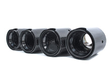 Dual Carbon Fiber Exhaust Twin End Tips Tail Pipe Pair for BMW 63mm in 101MM out