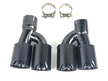 Left+Right For 2017-2023 BMW 525i 528i 530i G30 G31 Carbon Fiber Exhaust Tips Muffler Tailpipe Replacement
