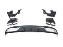 Black Rear Diffuser + Chrome Tips For Mercedes-Benz C-Class W205 S205 C300 NON-AMG 2015-2021