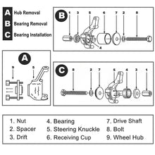21pc Front Rear Wheel Hub Drive Bearing Removal Puller Tool Kit