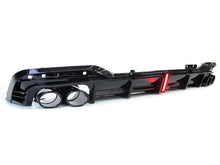 Gloss Black Rear Diffuser w/ LED Light + Exhaust Tips for Audi A5 S-Line S5 Sport 2020-2023