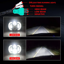 Pair 5x7'' 7x6'' Led Headlights High/low Beam with Turn Signal & DRL for Jeeps Truck Off Road