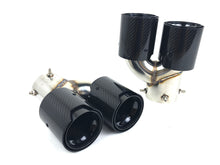 Pair For 2019-2025 BMW G20 M340i G42 M440i G23 G26 M220i Carbon Fiber Exhaust Tips Muffler Pipe Black