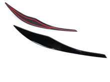For 2005-2011 BMW 3-Series E90 Sedan Eyebrow Cover Trim Headlight Eyelids Glossy Black