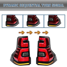 Red LED Tail Lights For 2010-2017 Toyota Land Cruiser Prado Rear Brake Lamps FJ150