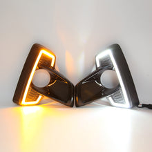 For 2017-2019 Toyota Hilux Revo Rocco LED DRL Fog Lamp Daytime Running Lights w/ Turn Signal