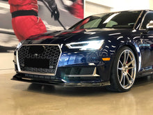 RS4 Style Honeycomb Front Grille Chrome Frame For Audi A4 B9 S4 2017–2019