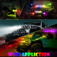 4pcs 4" RGB Chase LED Pods Work Light Bar Music APP Bluetooth Off Road UTV 4WD 12V