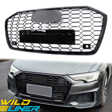 RS6 Style Honeycomb Front Bumper Grill for Audi A6 C8 S6 2019-2023 fg254