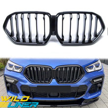 Glossy Black Single Slat Front Kidney Grille Grill for BMW X6 G06 2020-2023 fg116