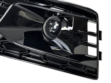 Pair Front Bumper Fog Light Grilles w/ ACC Caps Audi A4 S-Line S4 2017-2019