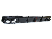 Gloss Black Rear Diffuser w/ Light + Exhaust Tips for Audi A7 C8 S-line S7 2019-2023