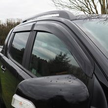 4pcs Matte Black Weather Shields Weathershields Window Visors For Ford Ranger Raptor 2015-2021 Dual Caps Only