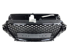 RS3 Style Black Badgeless Front Grille For Audi A3 S3 8V 2014–2016