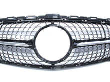Black+Silver Diamond Front Bumper Grill for Mercedes C-Class W205 C205 A205 2015-2018 pz128
